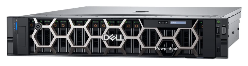 Dell PowerScale F910 node, 2U chassis with hexagonal drive bays