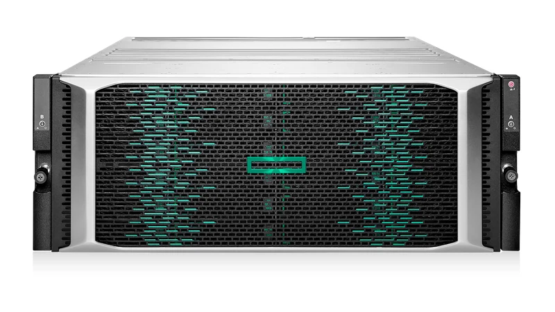 HPE Alletra Storage chassis, 4U mesh front bezel with dual power/lock handles