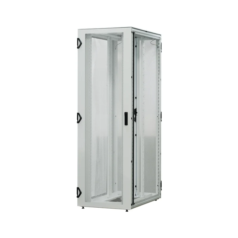 nVent Schroff Varistar NET Plus cabinet, light grey frame with perforated front door